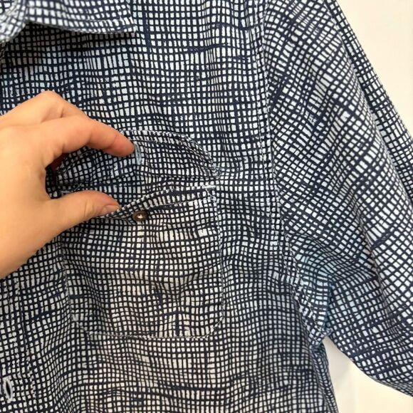 The North Face Men's Short Sleeve Button Down Shirt ~ Light Blue print M - Picture 4 of 9